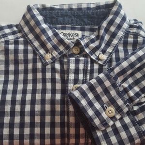 Osh'Kosh blue checked long sleeve button down